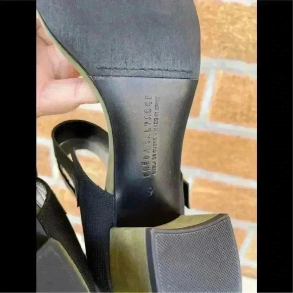Frēda Salvador Military Green/Black Suede Cage Sandals Size 9 - Picture 6 of 8